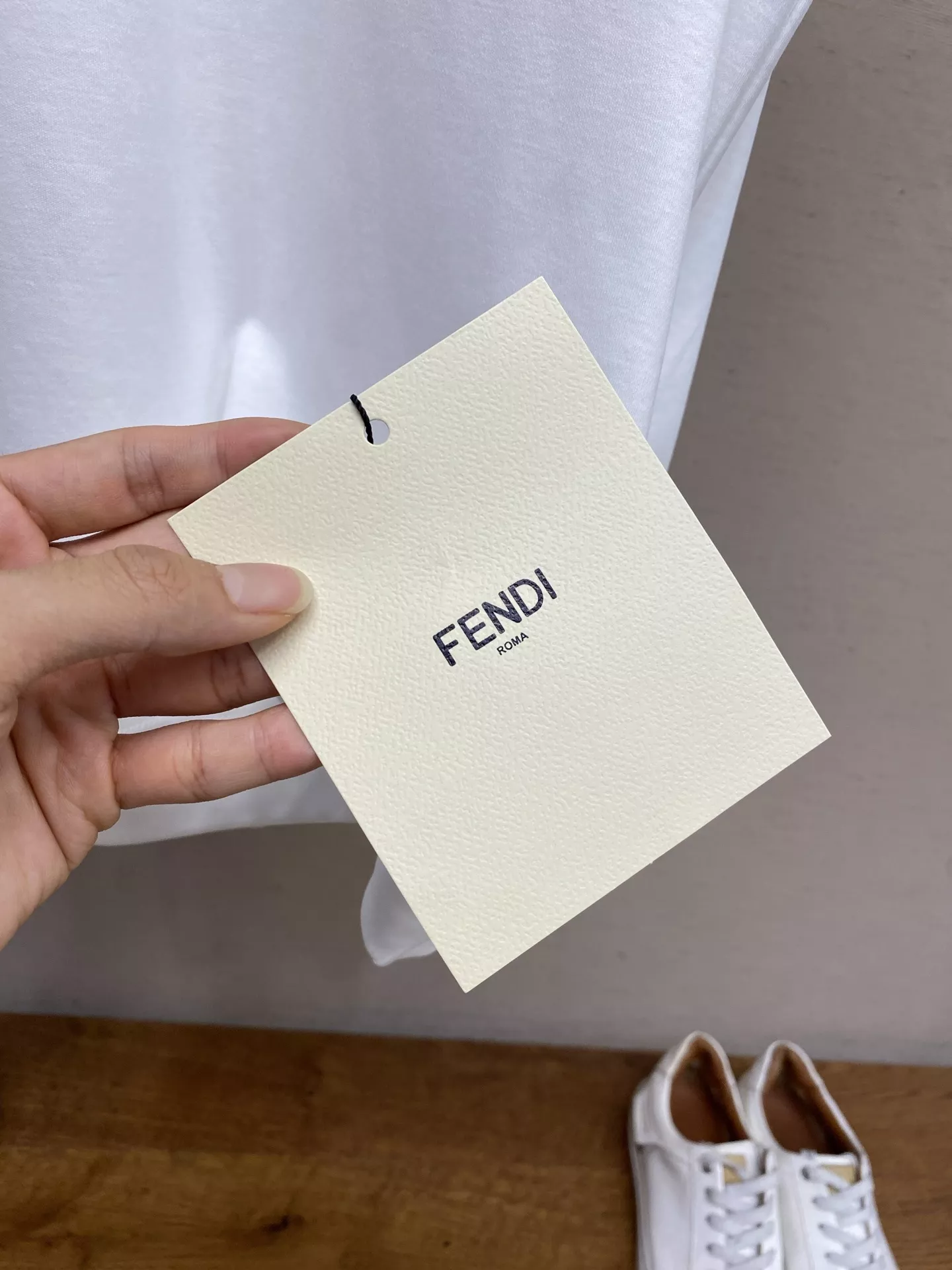 펜디 더블에프 자수 라운드 반소매 티 상세 이미지 8