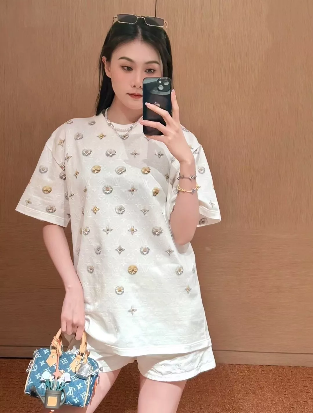 루이비통 모노그램 자카드 반소매 티셔츠 상세 이미지 15