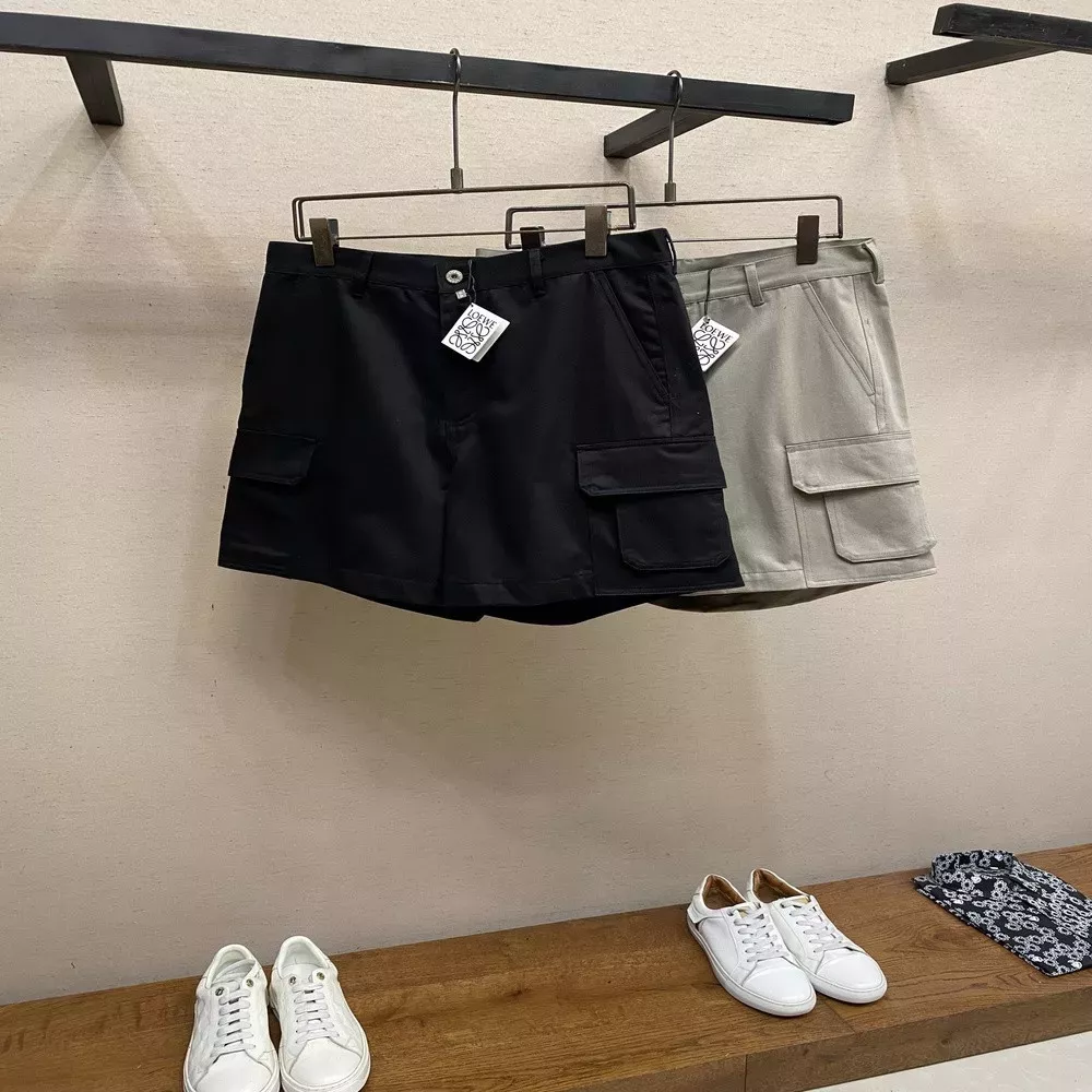 로에베 블랙 카고 데님 쇼츠