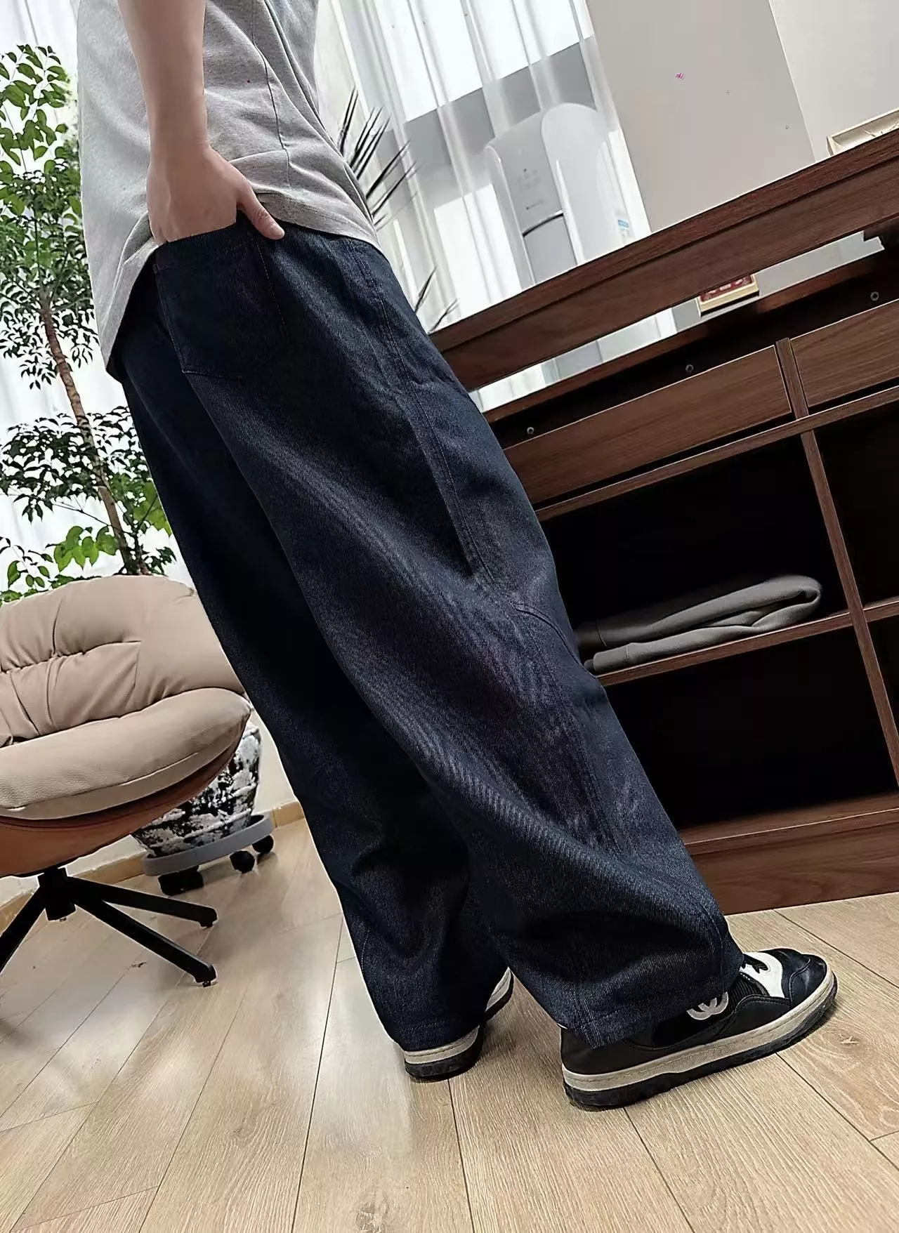 아크네스튜디오 원블루 와이드 드로스트링 팬츠 상세 이미지 11