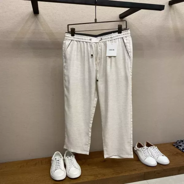 디올 리넨 밴딩 와이드 팬츠