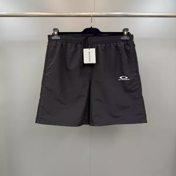 발렌시아가 로고 자수 나일론 쇼츠