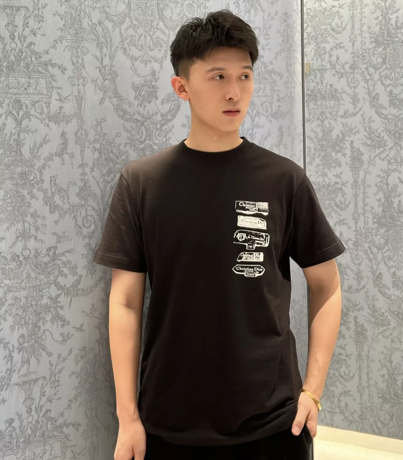 디올 아카이브 라벨 프린트 티셔츠 상세 이미지 13