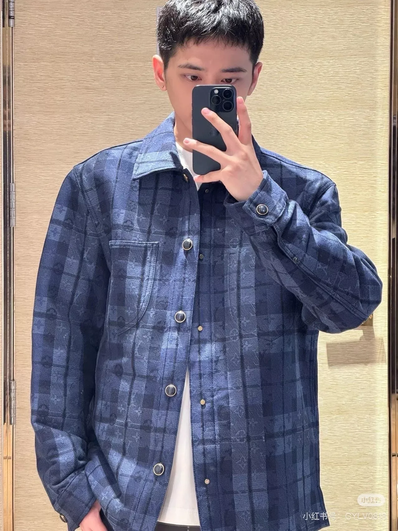 루이비통 모노그램 자카드 데님 셔츠 상세 이미지 18