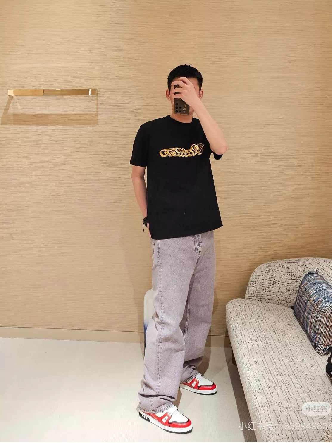루이비통 퍼플 워싱 스트레이트 데님 팬츠 상세 이미지 17