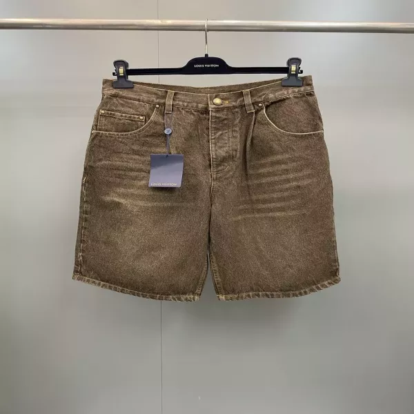루이비통 커피 인디고 데님 쇼트 팬츠