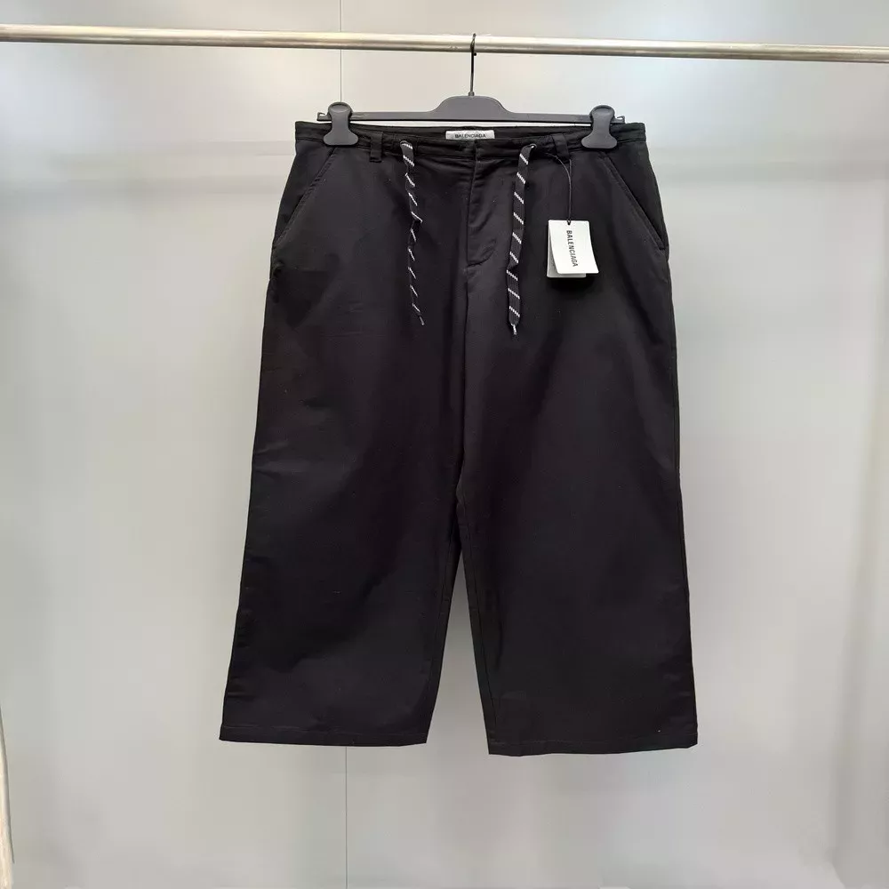 발렌시아가 치노 블랙 코튼 트윌 팬츠