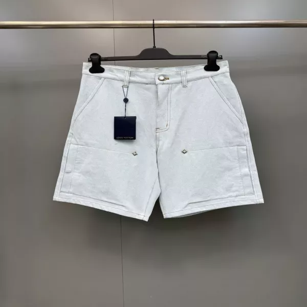 루이비통 워시드 데님 카고 쇼츠