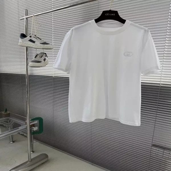 구찌 GG 로고 디테일 코튼 티셔츠
