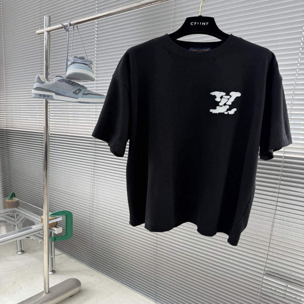 루이비통 타월 자수 패치 로고 티셔츠