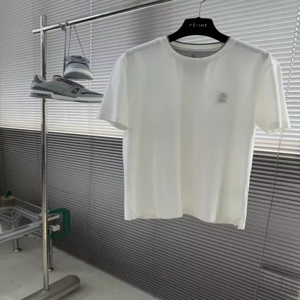 브루넬로쿠치넬리 솔로메오 자수 포인트 반팔 티
