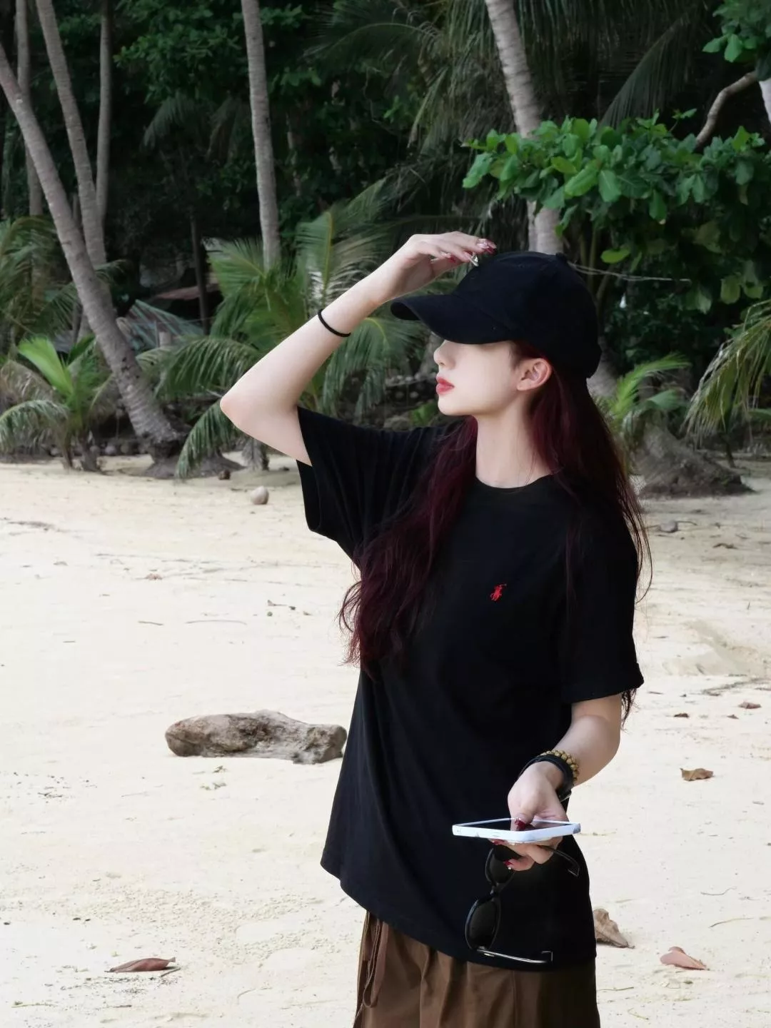 랄프로렌 로고 자수 코튼 반소매 탑 상세 이미지 12