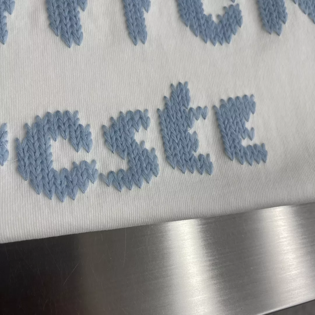 루이비통 자수 레터링 반소매 티셔츠 상세 이미지 5