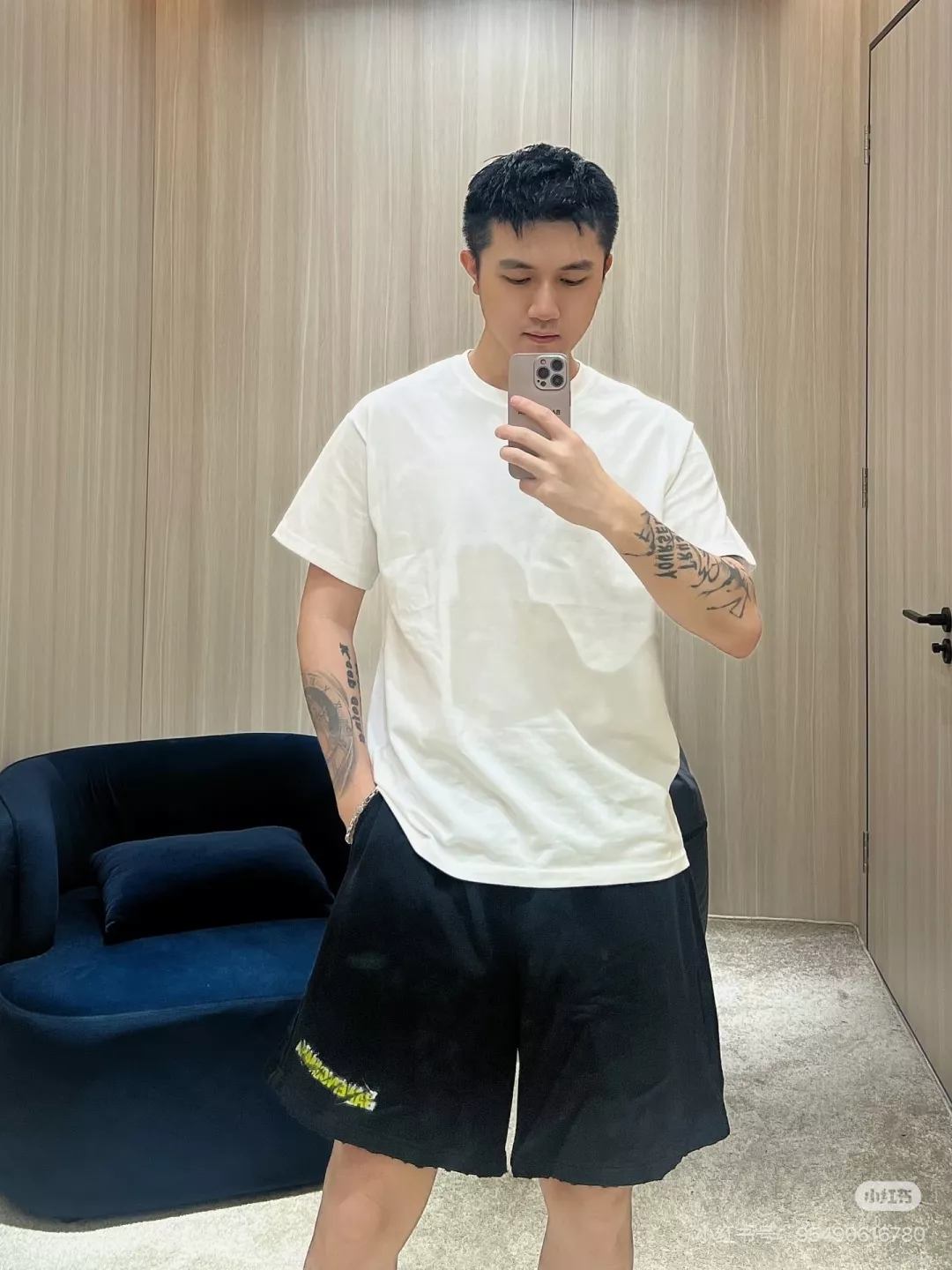 발렌시아가 스프레이 아트 밴딩 쇼트 팬츠 상세 이미지 11