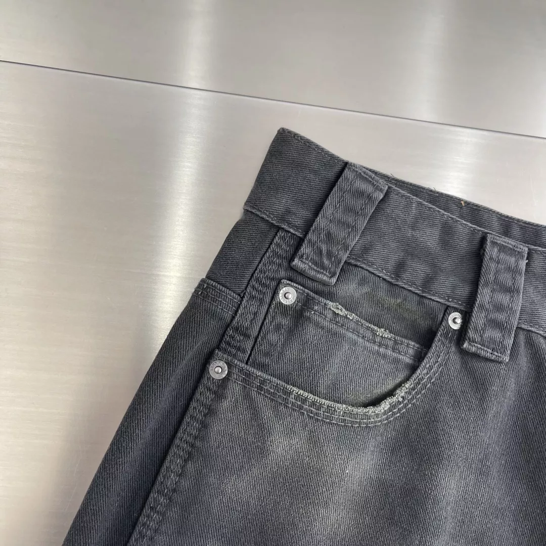 발렌시아가 배기핏 빈티지 투톤 스터드 데님 팬츠 상세 이미지 4