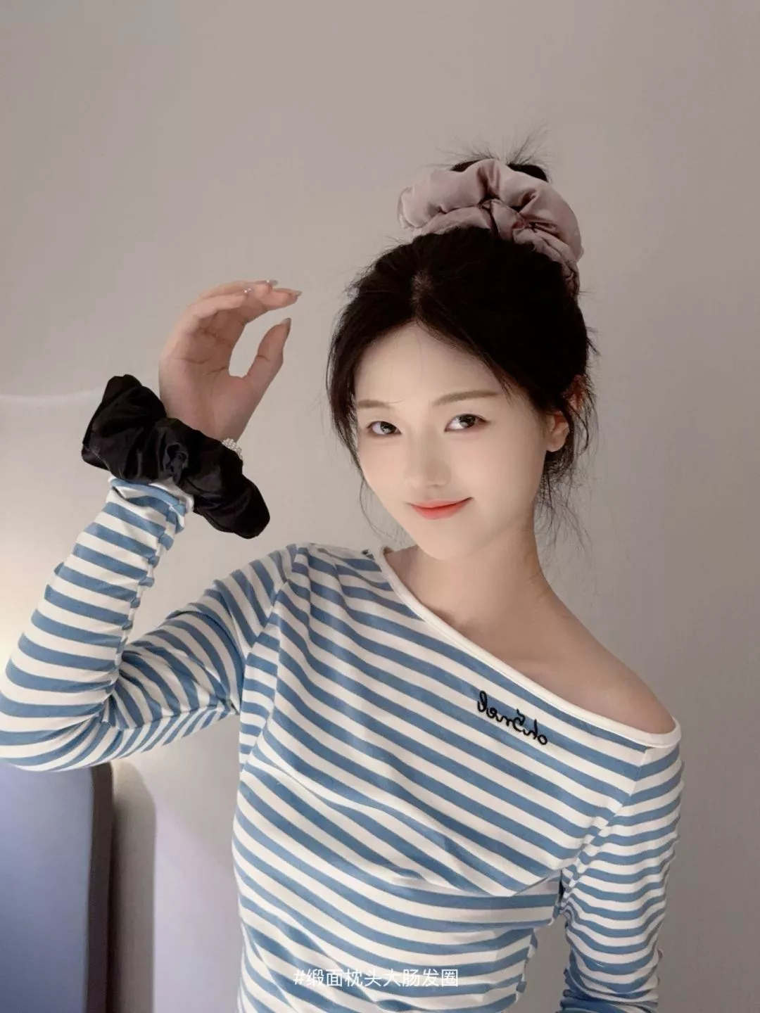 바자르 새틴 투톤 헤어 스크런치 세트 상세 이미지 63