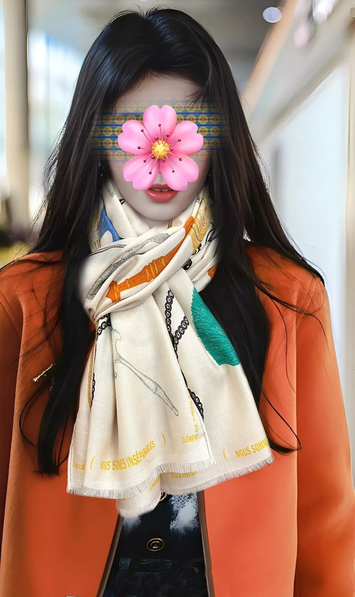 에르메스 양면 캐시미어 스카프 상세 이미지 1