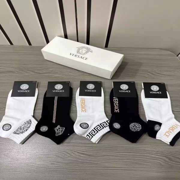베르사체 메두사 자카드 코튼 양말