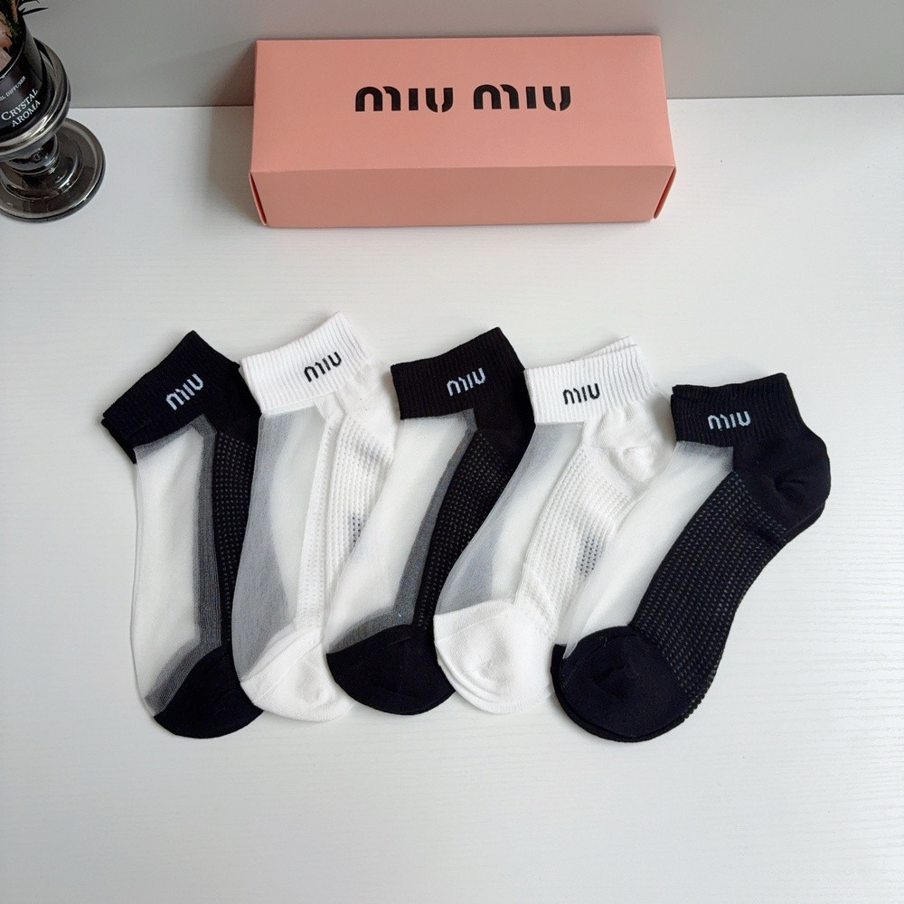 미우미우 시스루 발목 양말