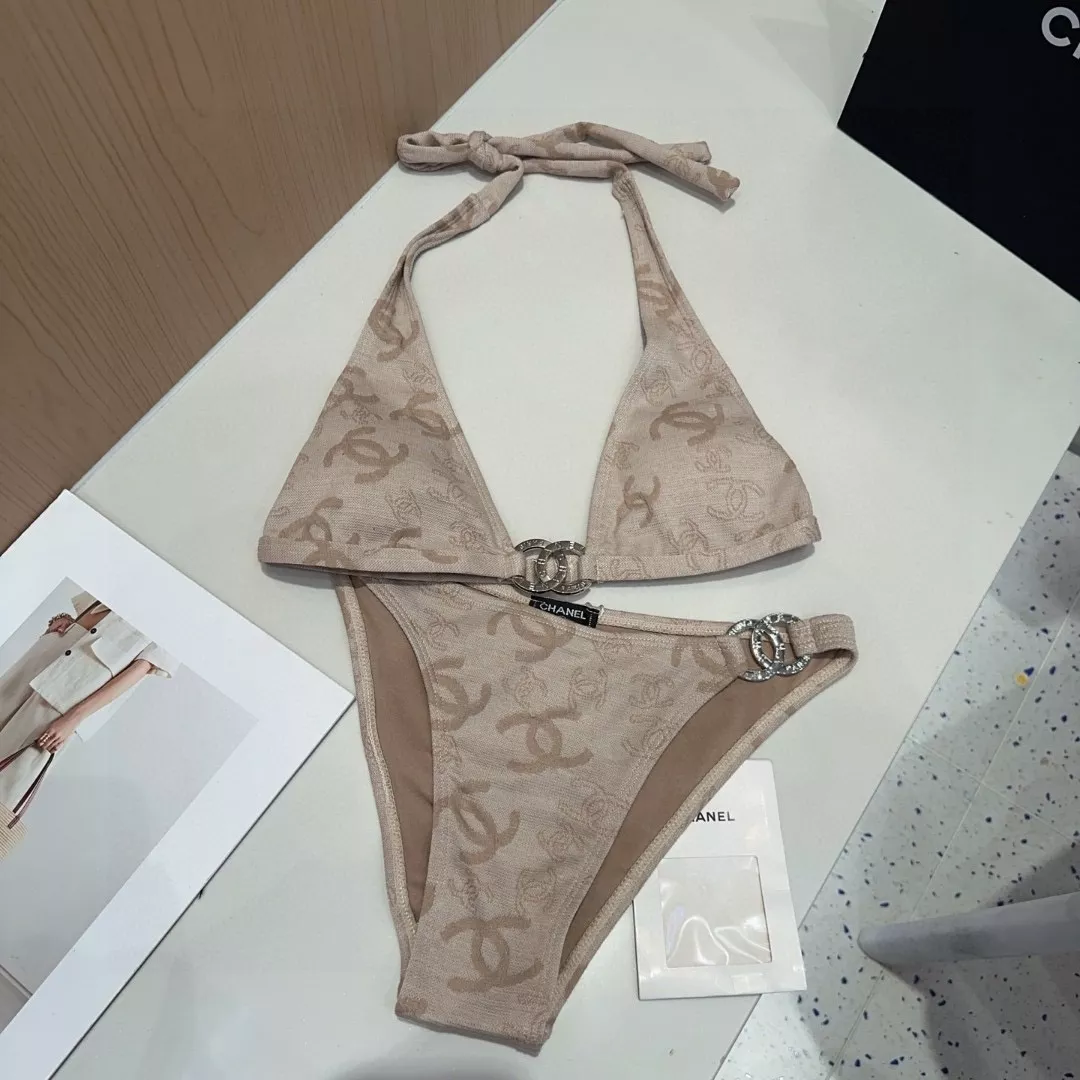 샤넬 홀터넥 투피스 수영복 상세 이미지 3