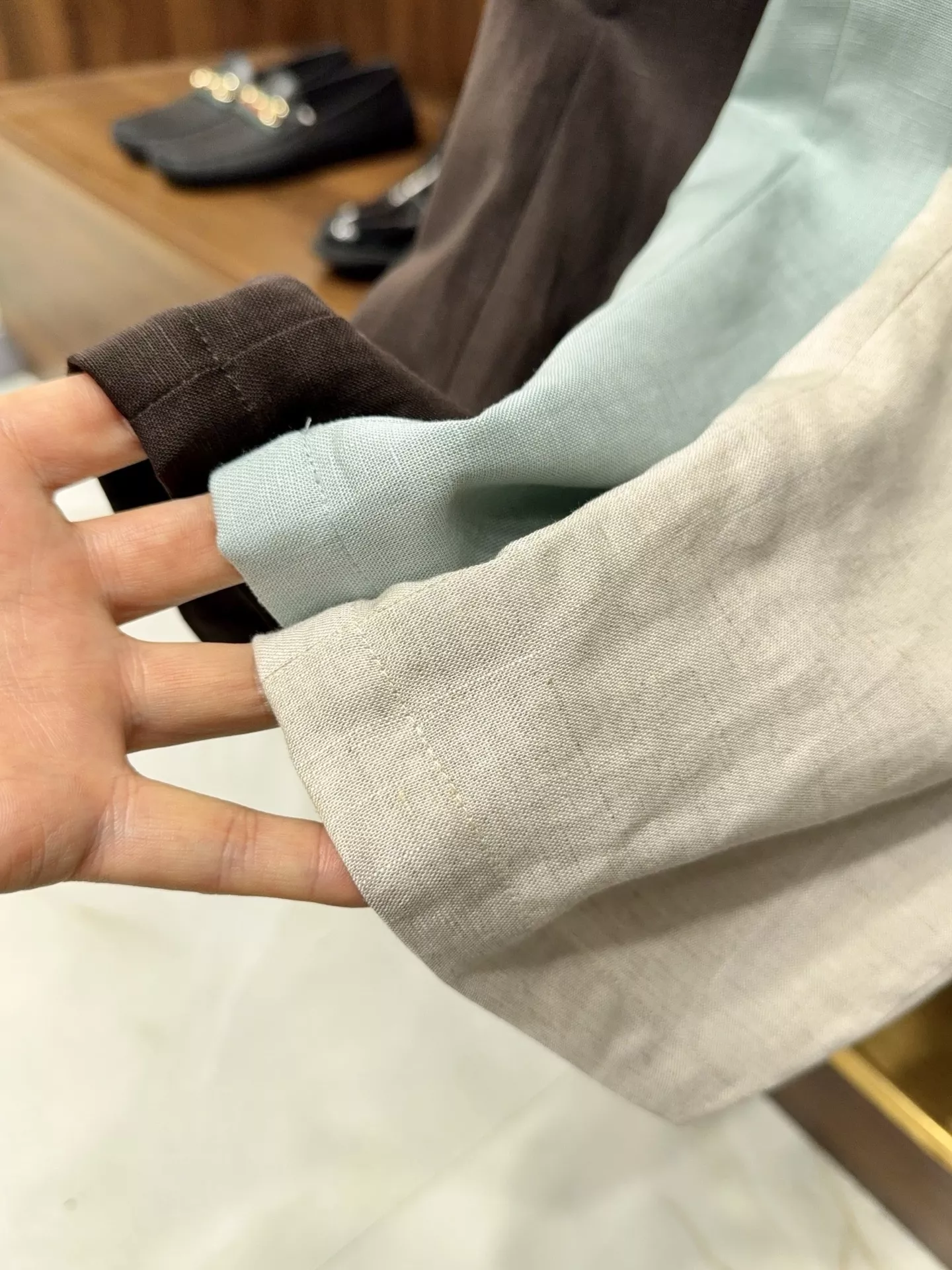 제냐 나폴리 허리 디테일 린넨 혼방 팬츠 상세 이미지 9