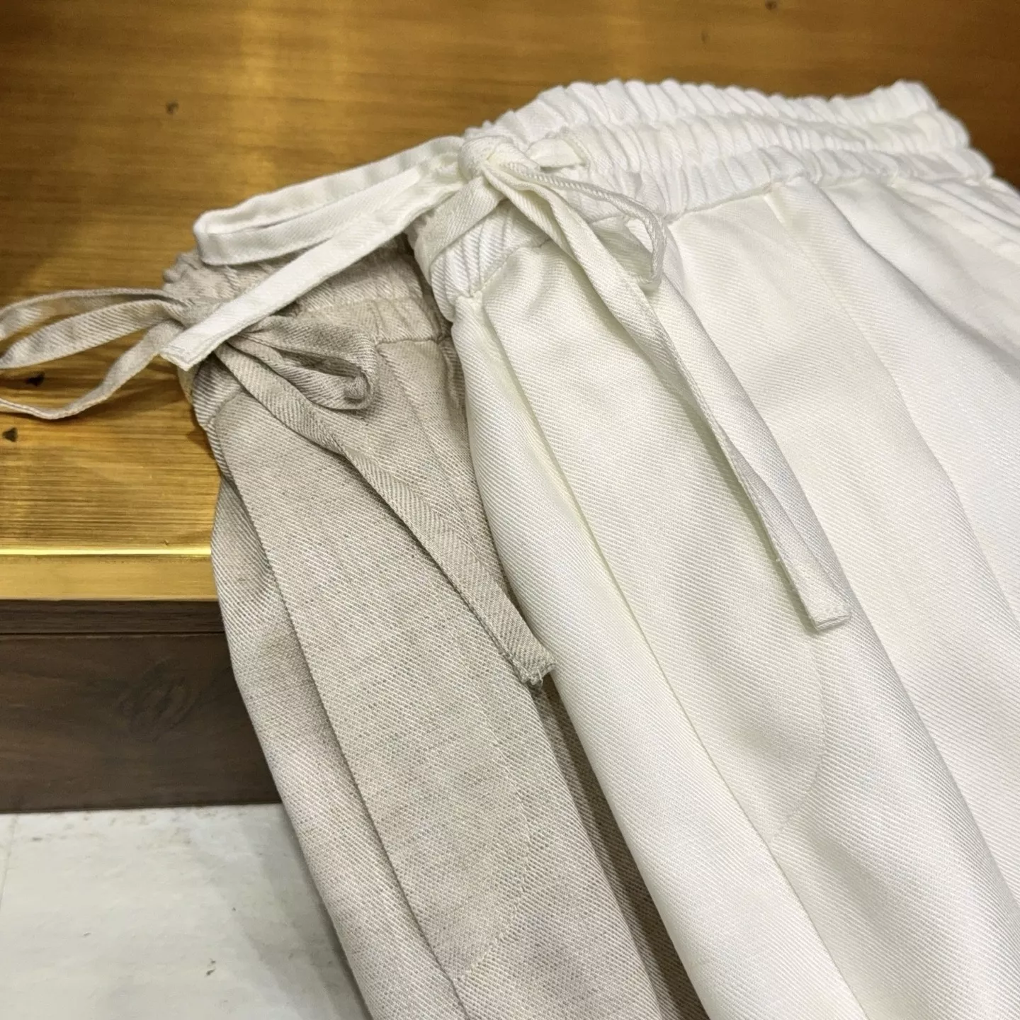 로로피아나 실마 혼방 밴딩 와이드 팬츠 상세 이미지 51