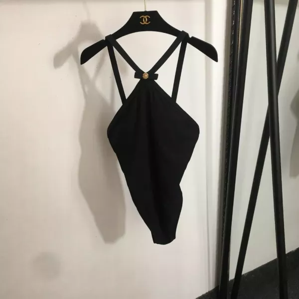 베르사체 메두사 장식 리본 포인트 홀터 수영복