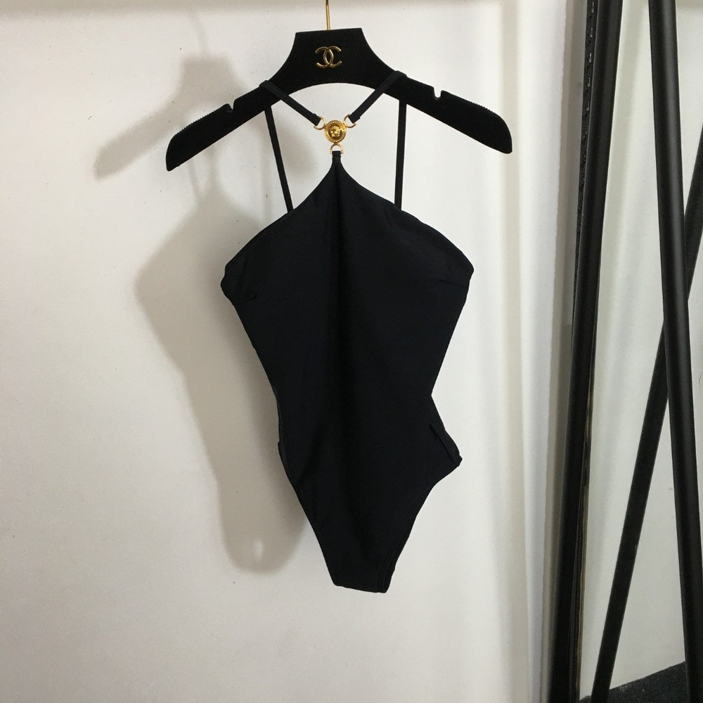 베르사체 메두사 장식 오픈백 수영복