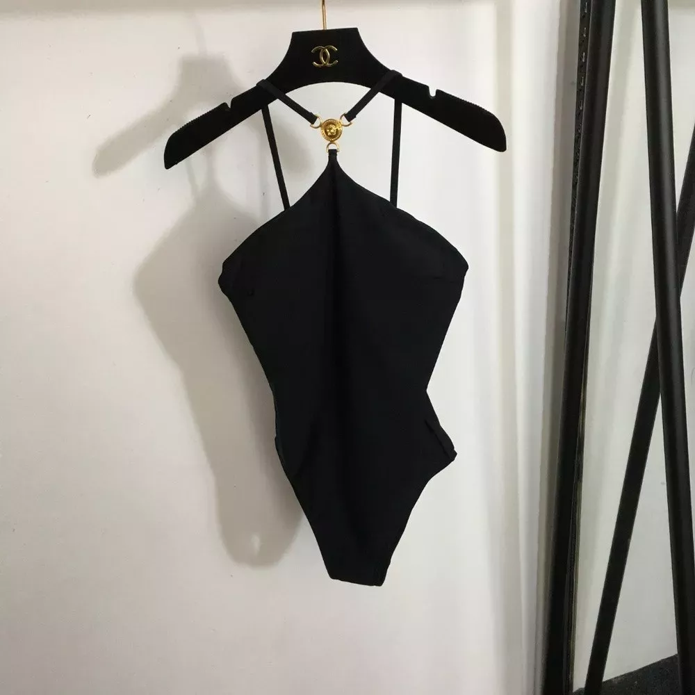 베르사체 메두사 장식 오픈백 수영복