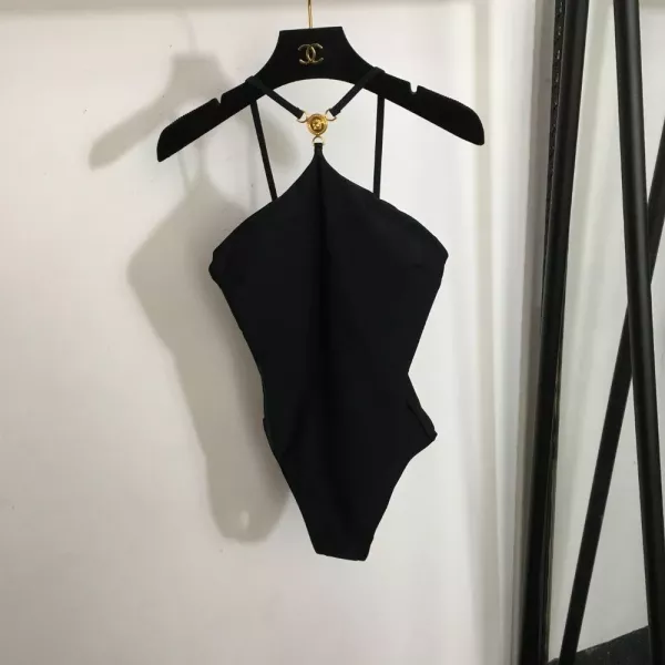 베르사체 메두사 장식 오픈백 수영복