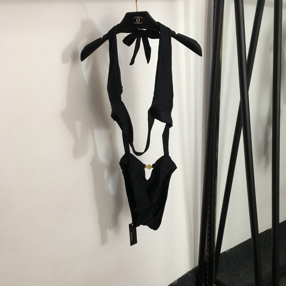 베르사체 메두사 골드 버클 백리스 수영복