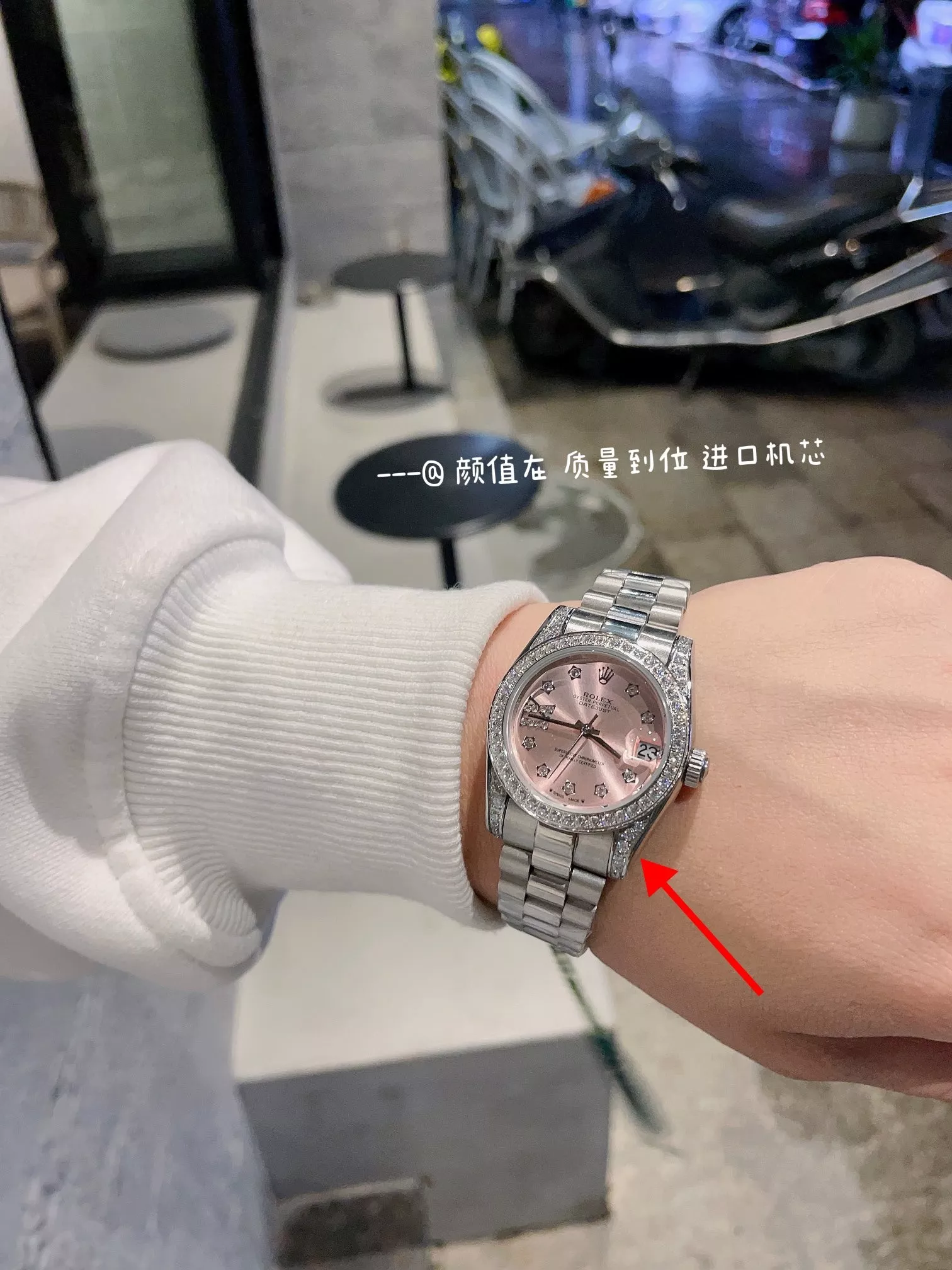 롤렉스 풀다이아 베젤 메탈 손목시계 상세 이미지 9