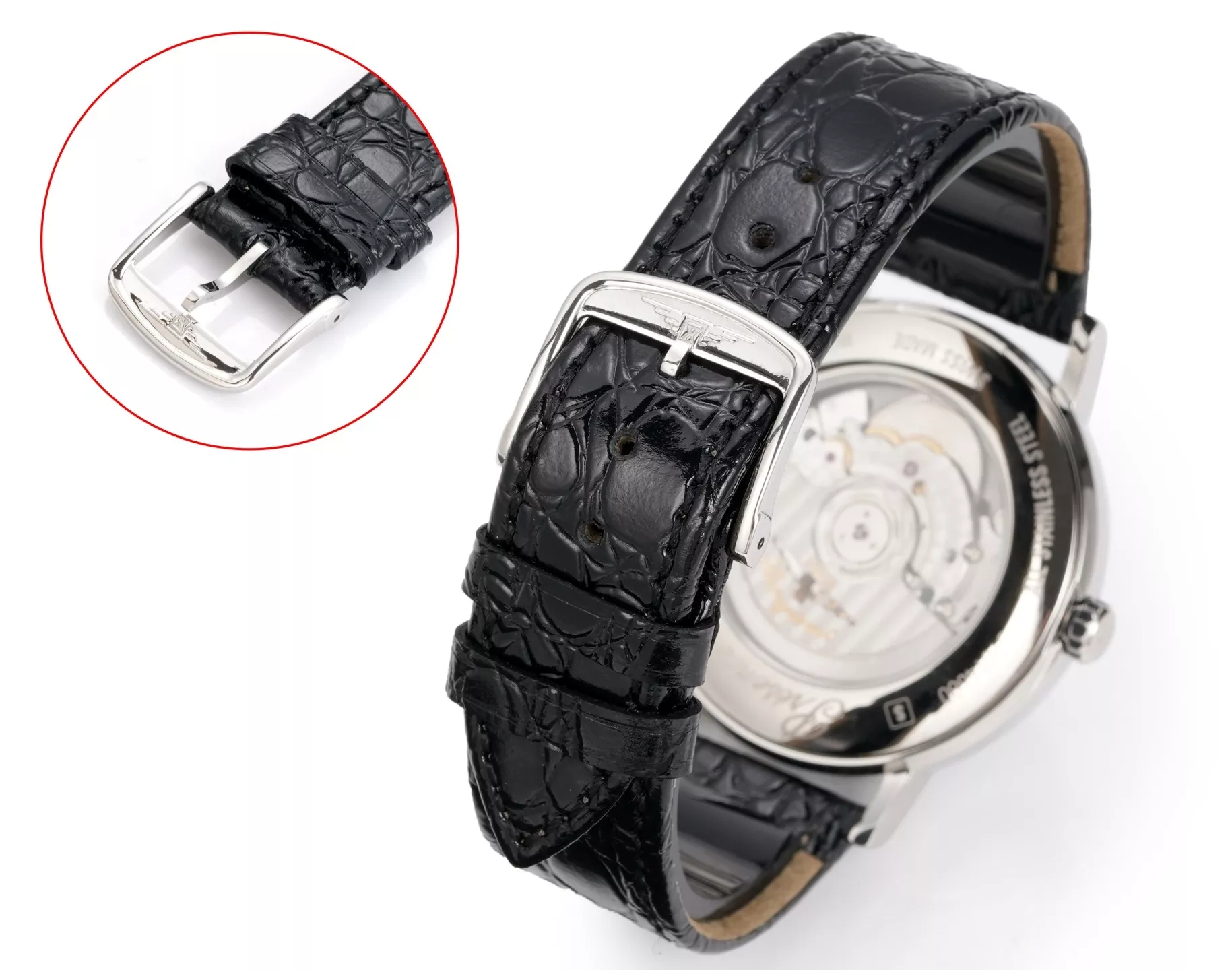론진 심플 라운드 오토매틱 손목시계 상세 이미지 5