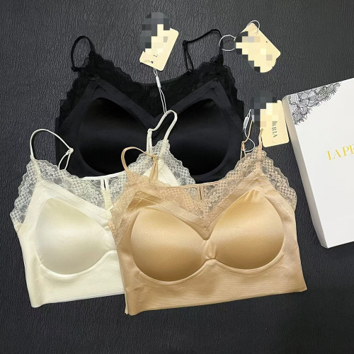 라펠라 레이스 새틴 백포인트 브라탑
