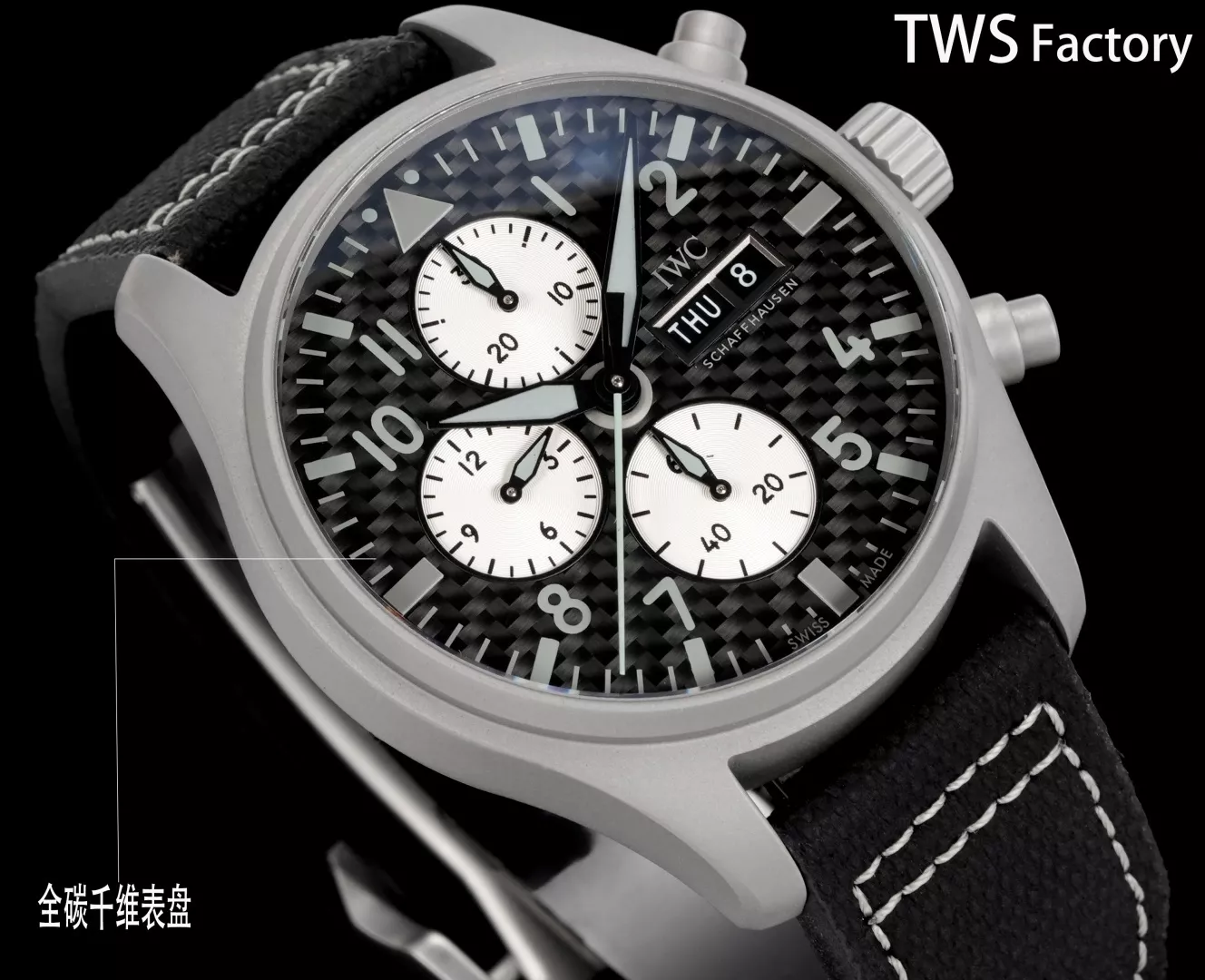 IWC샤프하우젠 파일럿 크로노그래프 AMG 에디션 시계 상세 이미지 2