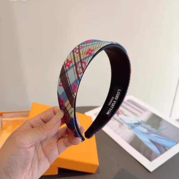 루이비통 더블 레이어 와이드 헤어밴드