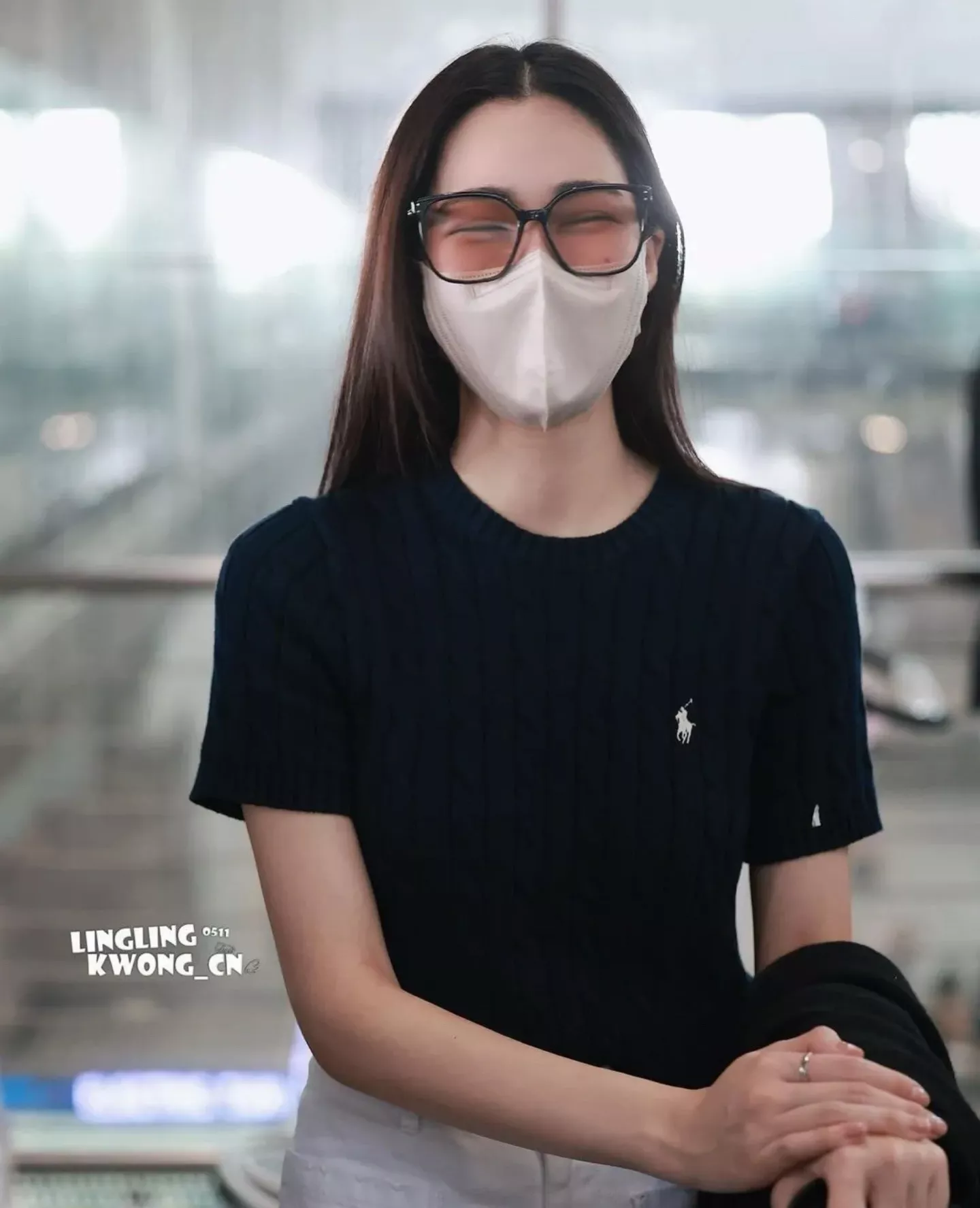 랄프로렌 케이블 니트 포니 자수 반소매 탑 상세 이미지 20