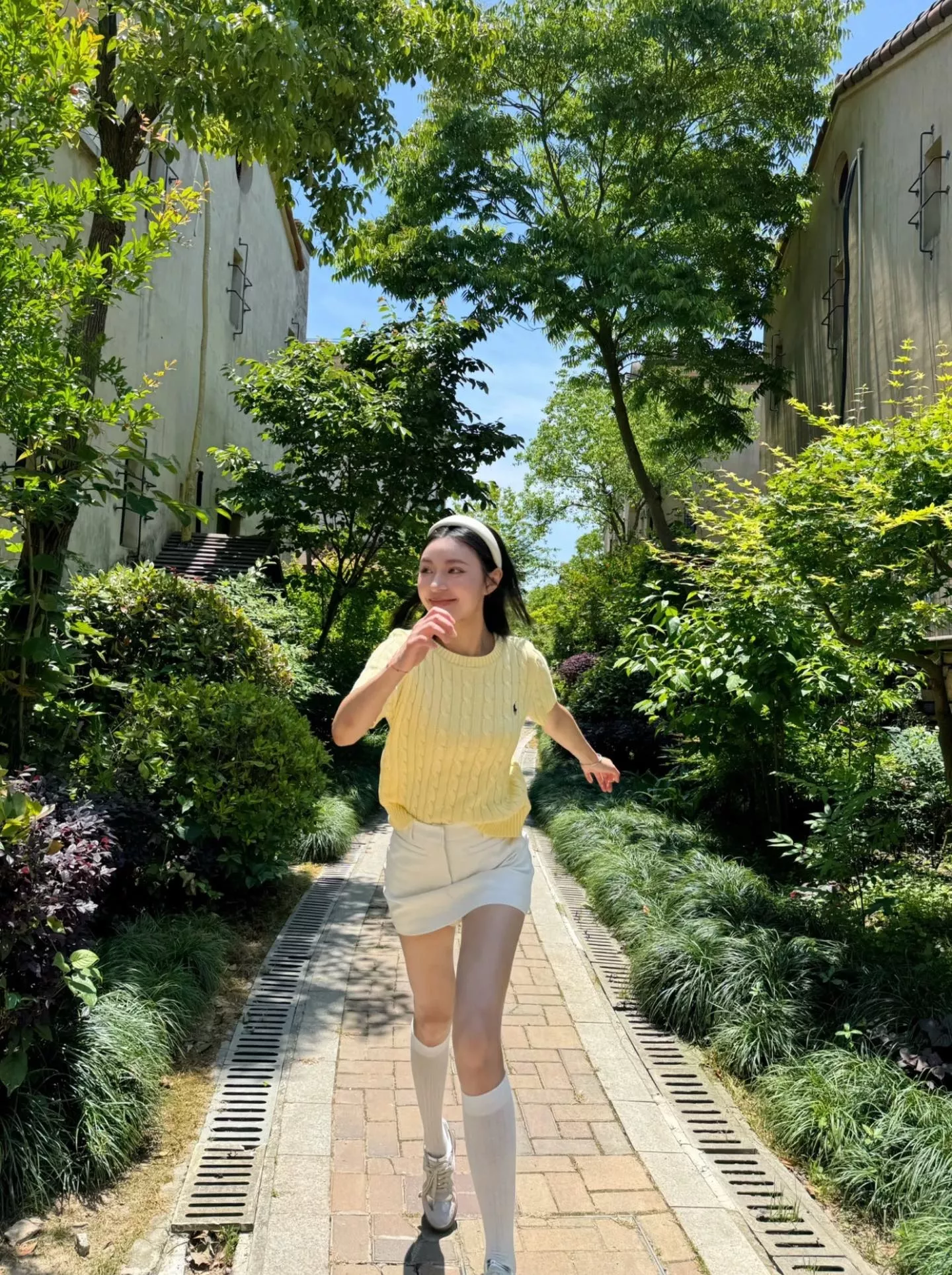 랄프로렌 케이블 니트 라운드 반소매 탑 상세 이미지 17