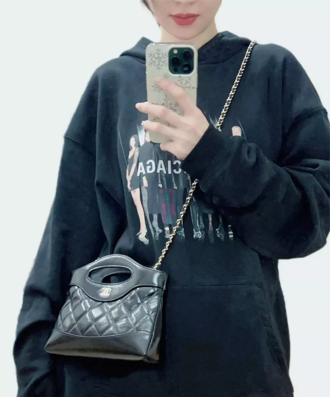 샤넬 퀼팅 체인 미니 탑핸들 백 상세 이미지 11