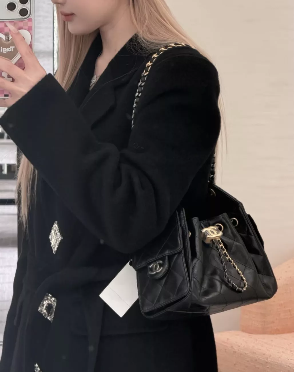 샤넬 퀼팅 체인 미니 숄더백 상세 이미지 14