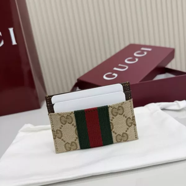 구찌 GG 캔버스 웹 카드 홀더