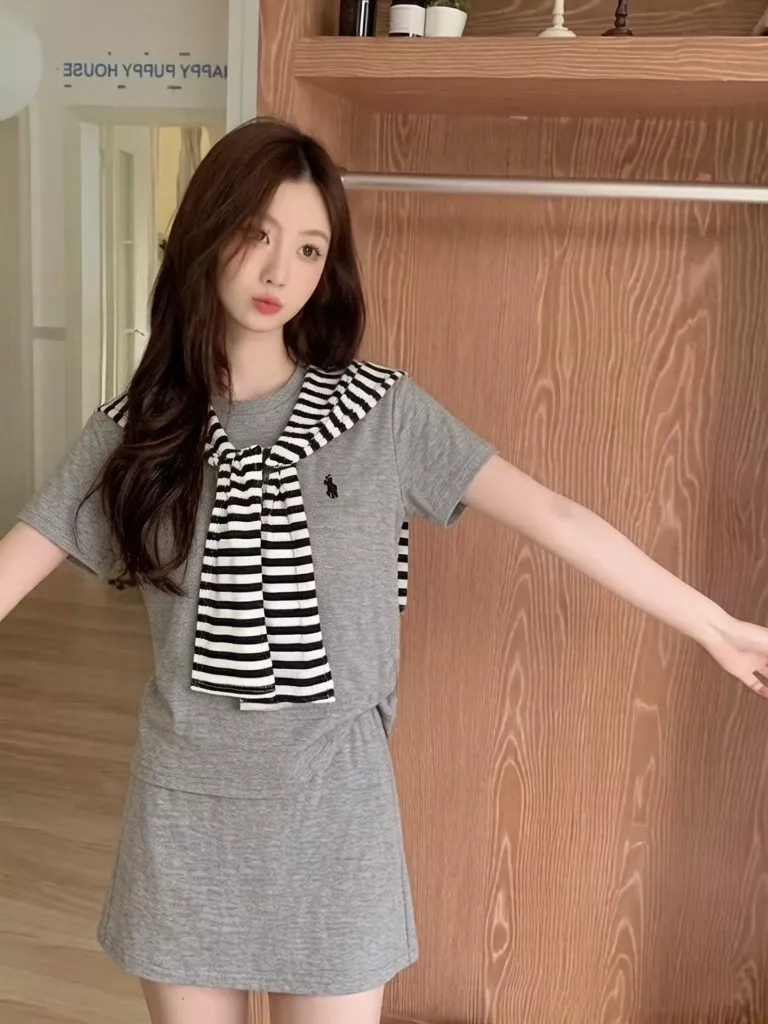 랄프로렌 전마 자수 반소매 반바지 세트 상세 이미지 15