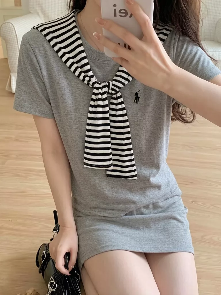 랄프로렌 전마 자수 반소매 반바지 세트 상세 이미지 11