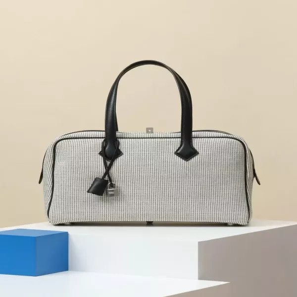 에르메스 스위프트 카우하이드 캔버스 토트 숄더백