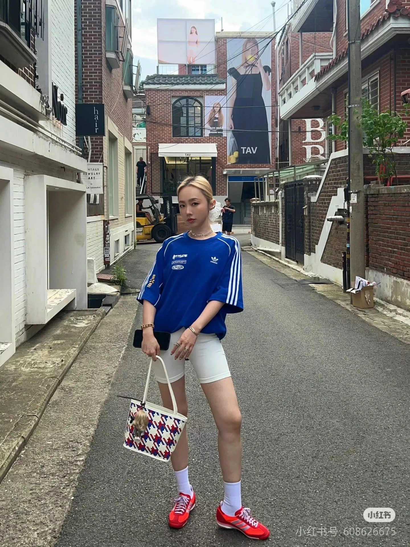 아디다스 삼엽초 커플 바이크 스타일 반팔 상세 이미지 39