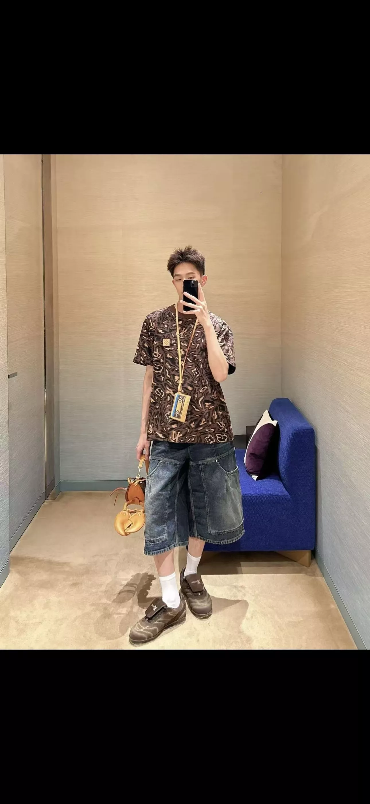 루이비통 카모 모노그램 자카드 니트 반소매 상세 이미지 21