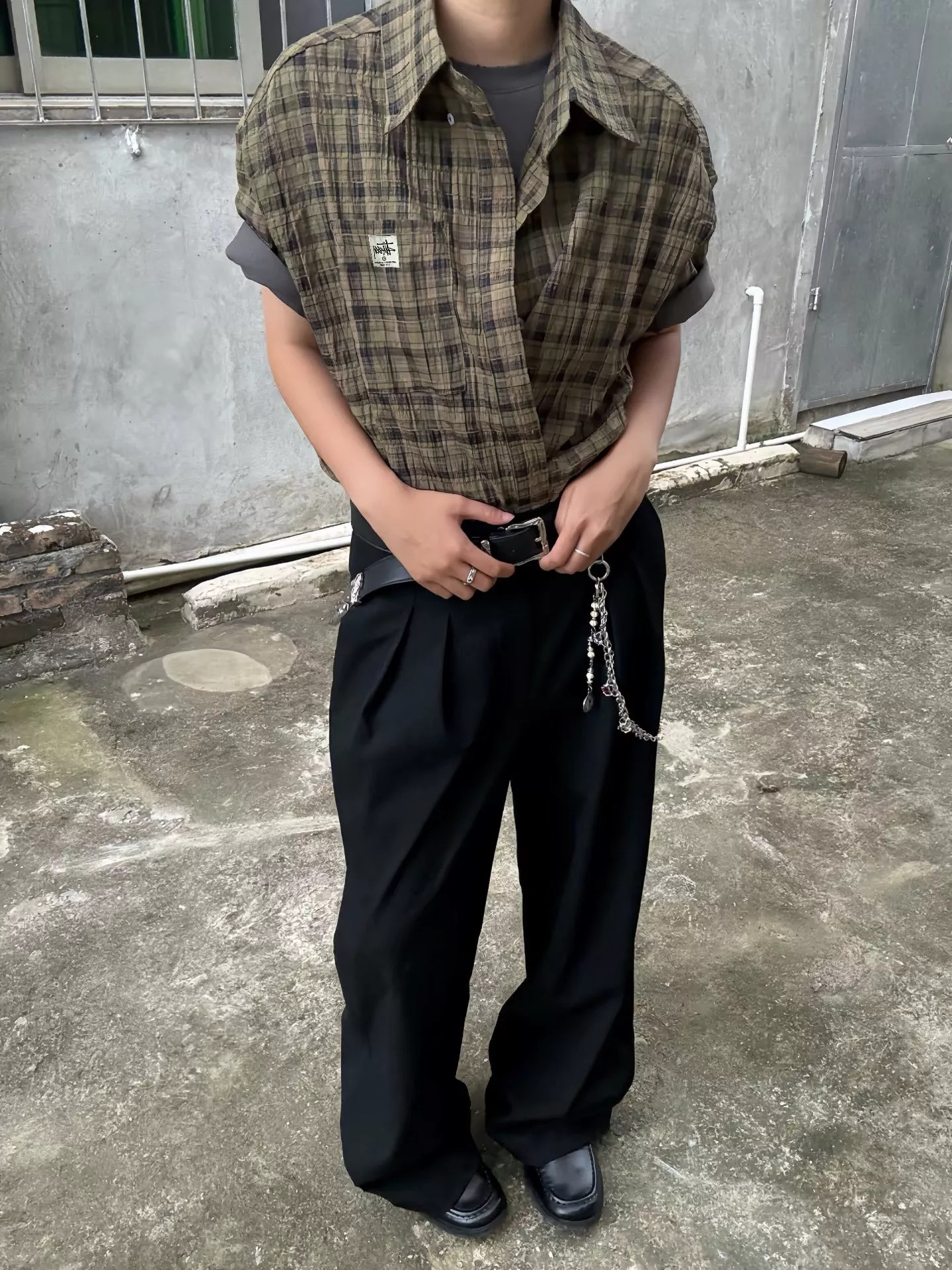 스투시 버블 시어서커 체크 반소매 셔츠 상세 이미지 20