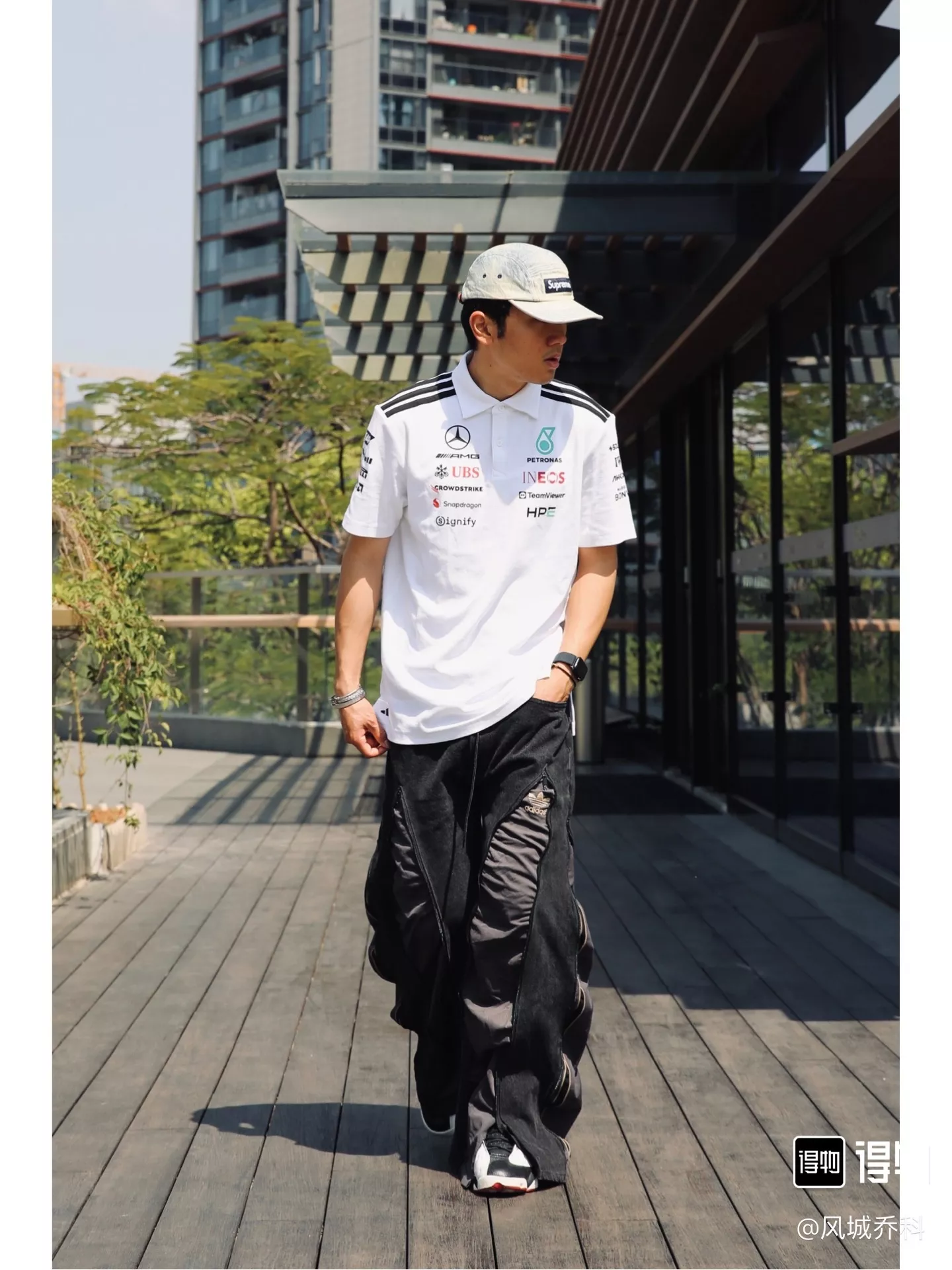 아디다스 메르세데스 AMG 페트로나스 F1팀 반소매 폴로 셔츠 상세 이미지 21