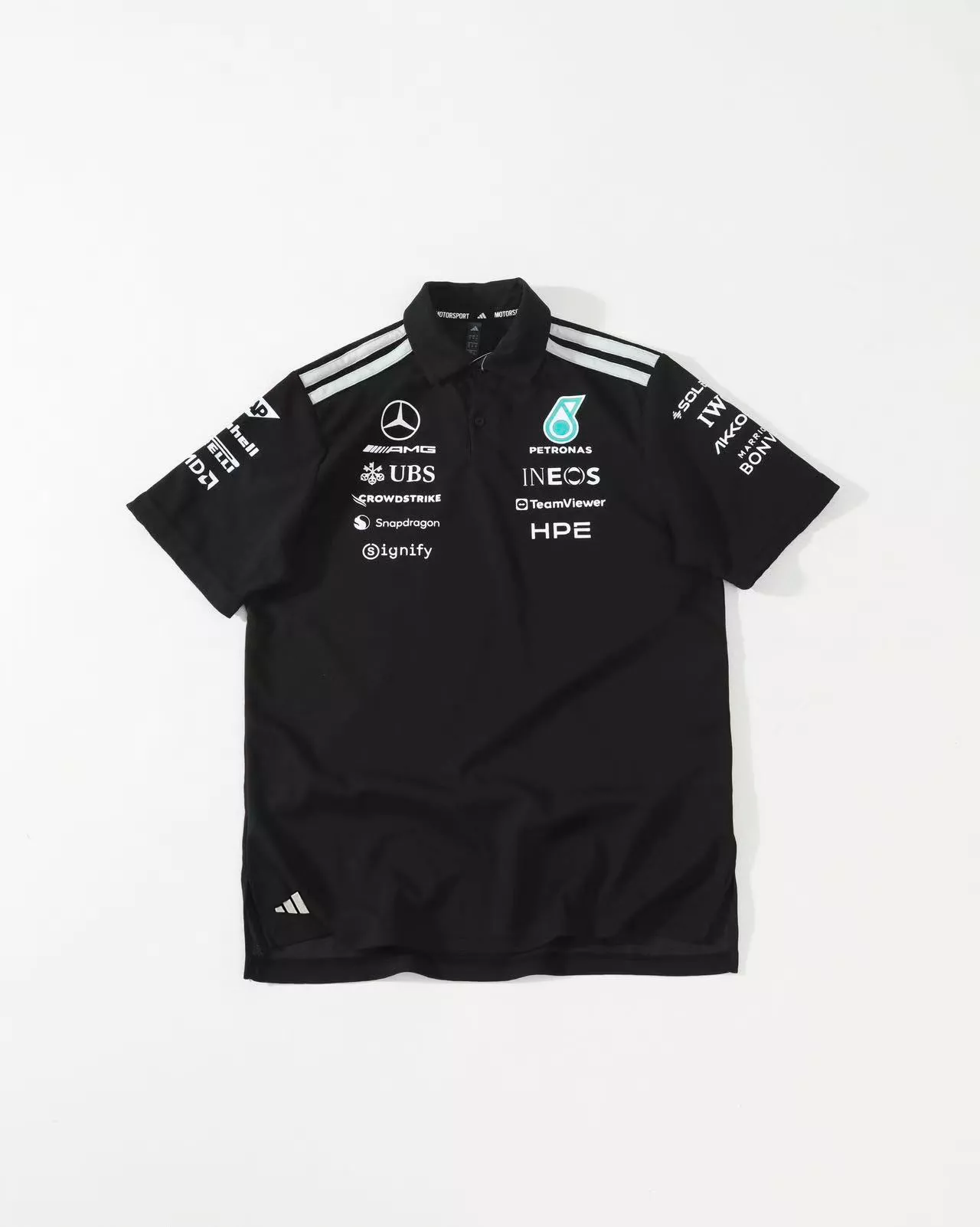 아디다스 메르세데스 AMG 페트로나스 F1팀 반소매 폴로 셔츠 상세 이미지 3