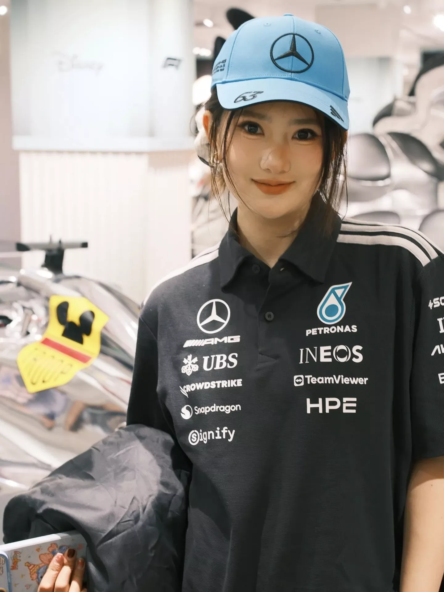 아디다스 메르세데스 AMG 페트로나스 F1팀 반소매 폴로 셔츠 상세 이미지 15